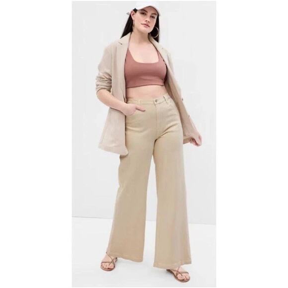 NWT Gap High-Rise Stride Wide Leg Pants Size 14 - Picture 1 of 7